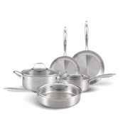 Happycall Stay 3-Ply Clad Induction Cookware Set 8-Piece - full set with glass lids