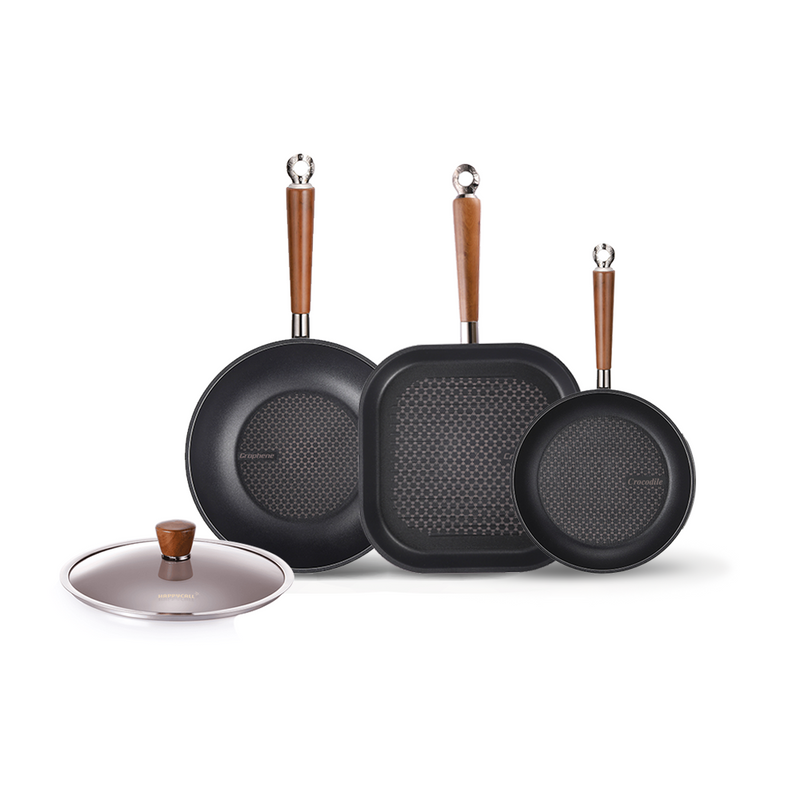 Happycall Crocodile Graphene Nonstick Induction Cookware Set - 24cm & 28cm - 4-Piece