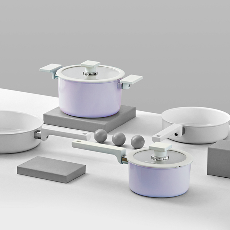 Full Meister Edge IH set in lavender and white with modular pastel-toned layout.


