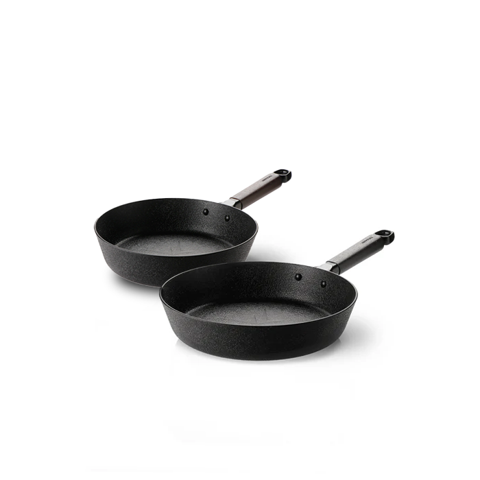 Happycall Noire Titanium Plus Nonstick Induction Frypan Set - 22cm & 26cm