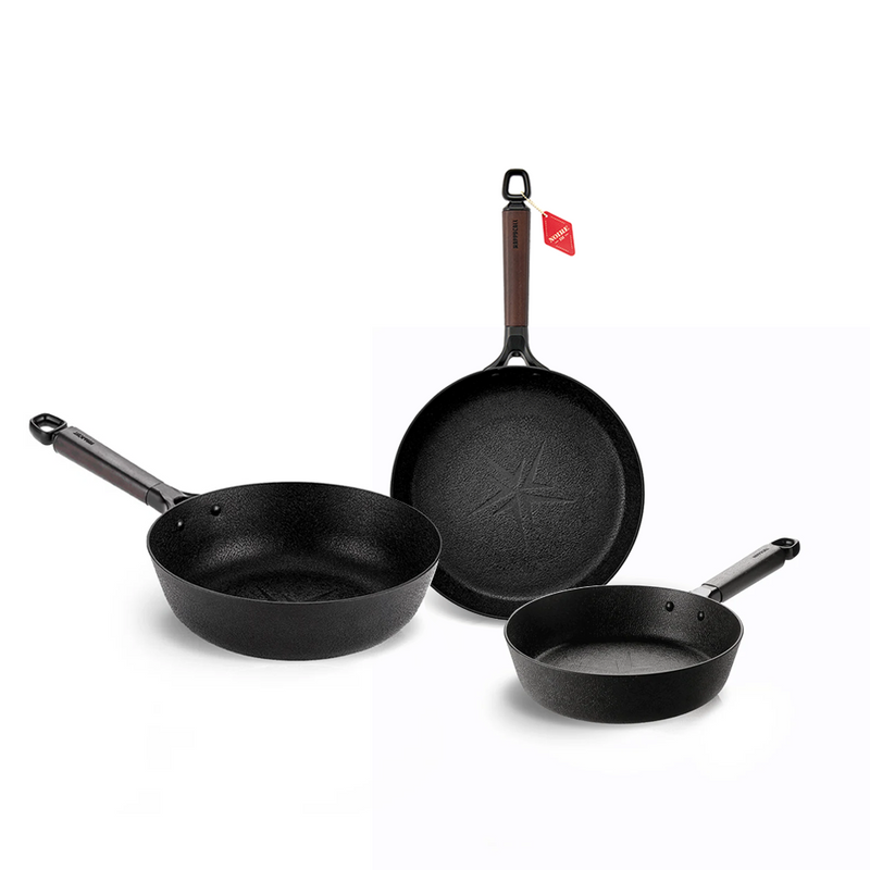 Happycall Noire Titanium Plus 3-Piece Nonstick Induction Cookware Set
