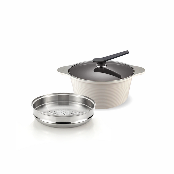 Happycall Onde Ceramic Nonstick Induction Pot with Lid - 28cm (6L) Made in Korea 