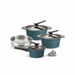 Happycall Onde 9-piece Ceramic Nonstick Induction Pot Set - Ocean Green