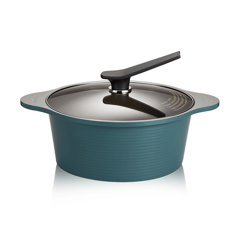 Happycall Onde Ceramic Nonstick Induction Pot Set - 24cm & 28cm Ocean Green 5