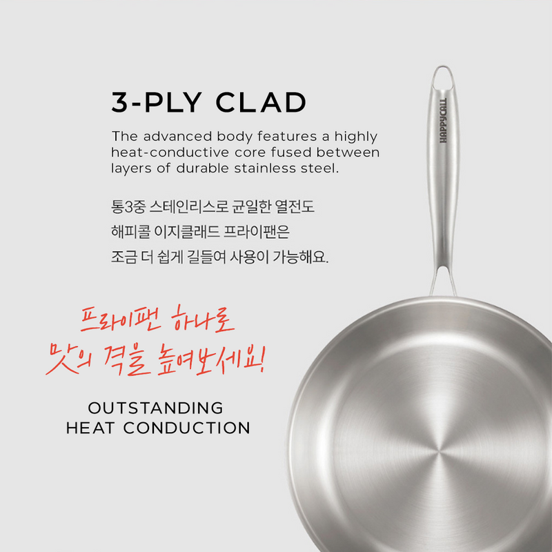 Happycall Stay 3-Ply Clad Induction Frypan - 28cm