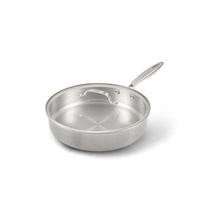 Happycall Stay 3-Ply Clad Induction Saute Pan 28cm with glass lid