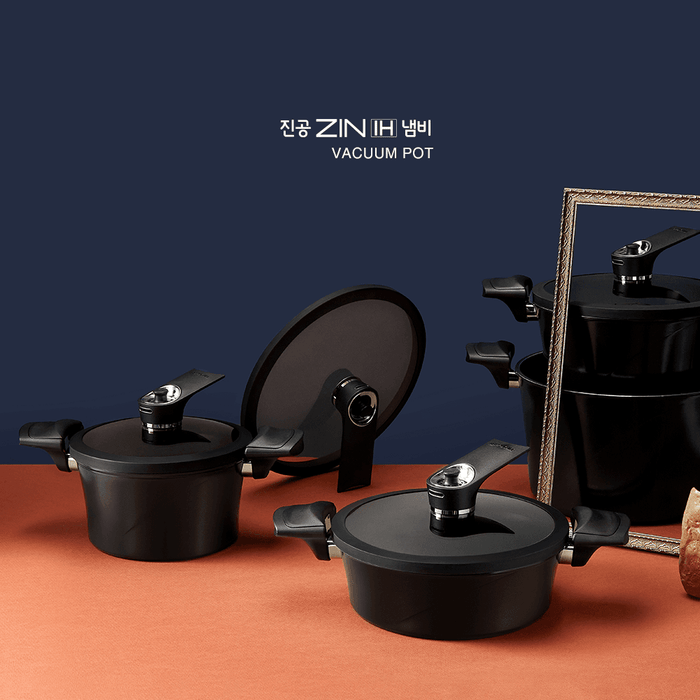 Happycall Zin Ceramic Nonstick Induction Vacuum Pot Set - 20cm & 24cm 4