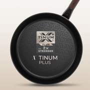 Close up of X-TINUM PLUS nonstick coating on Happycall Royal pan showing the diamond interior pattern.