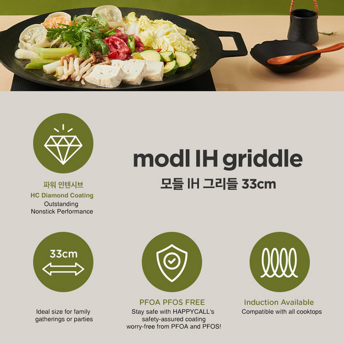 Happycall MODL Nonstick Induction Griddle - 33cm 4