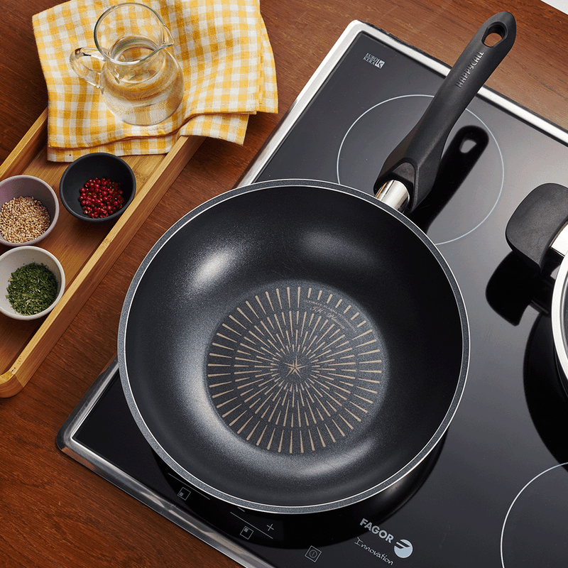 Happycall Plasma Titanium Nonstick Induction Frypan & Wok Set - 30cm 7