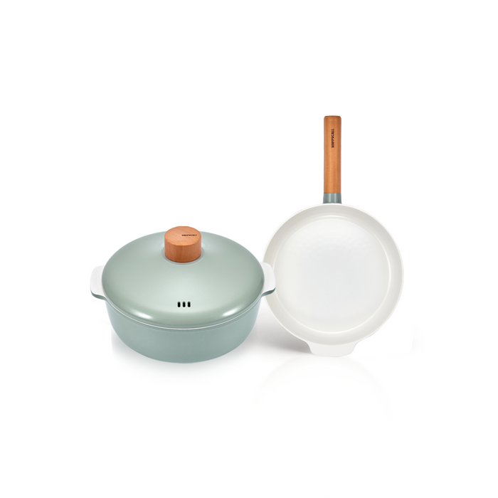 Happycall Zium Ceramic Nonstick Induction Frypan & Pot Set - 24cm