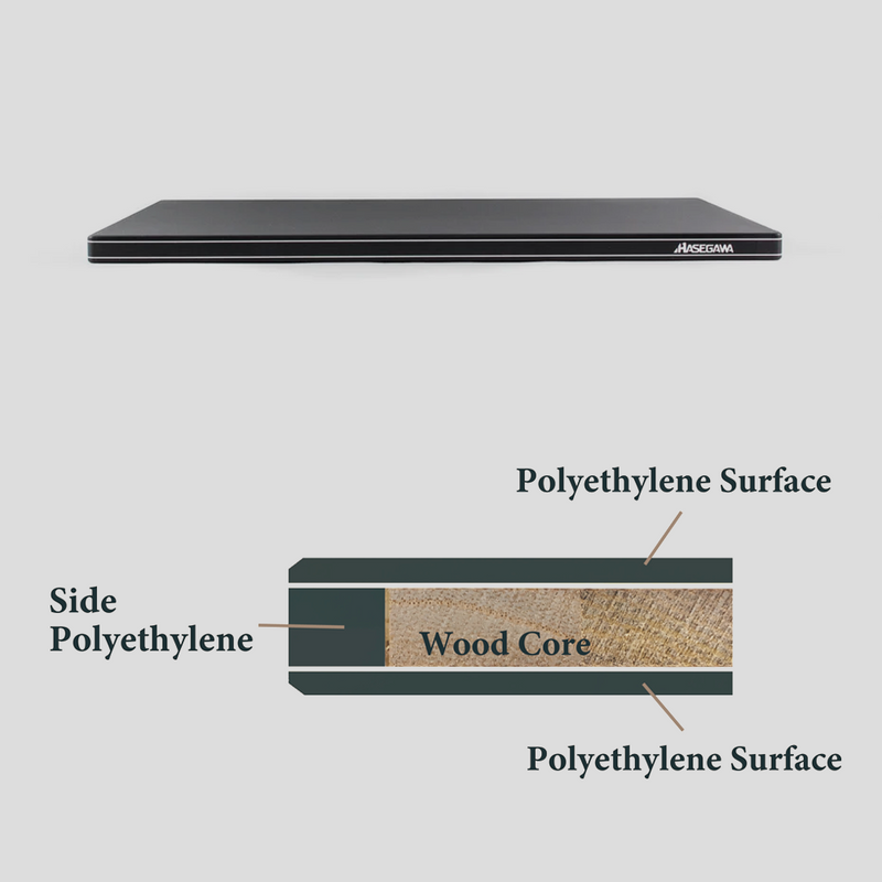 Hasegawa Pro PE Lite Cutting Board (FPEL Series) - The Black Edition: Elevate Your Culinary Style