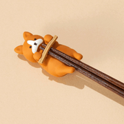 Ishida Corgi Wooden Japanese Soup Bowl and Chopstick Rest Set 2