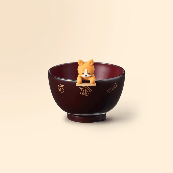 Ishida Corgi Japanese Soup Bowl and Chopstick Rest Set 2