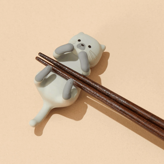 Ishida Cuddle Cat Wakasa Nuri Lacquerware Chopsticks Set 6