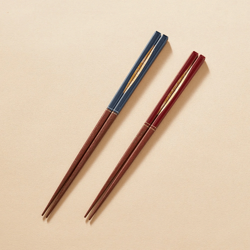 Ishida Dream Droplets Wakasa Nuri Chopstick Set - 23cm & 21cm