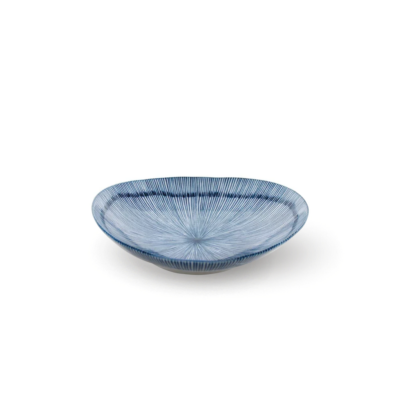 Ichikyu Mino Yaki Tokusa Oval Bowl - 20cm