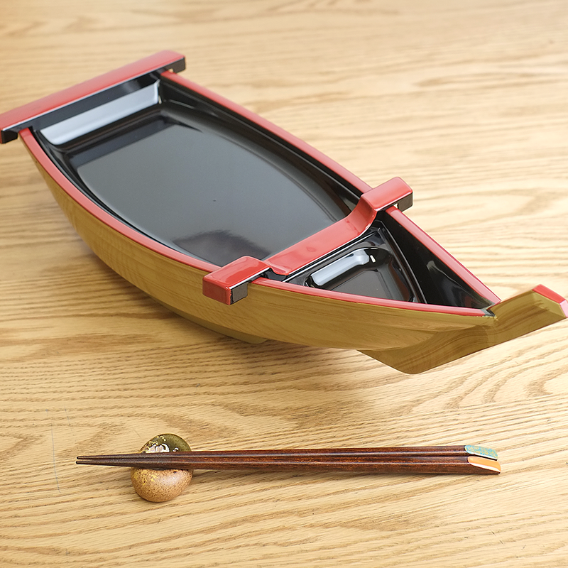 Isobune Shiraki Boat Shape Sushi and Sashimi Serving Platter - 42cm