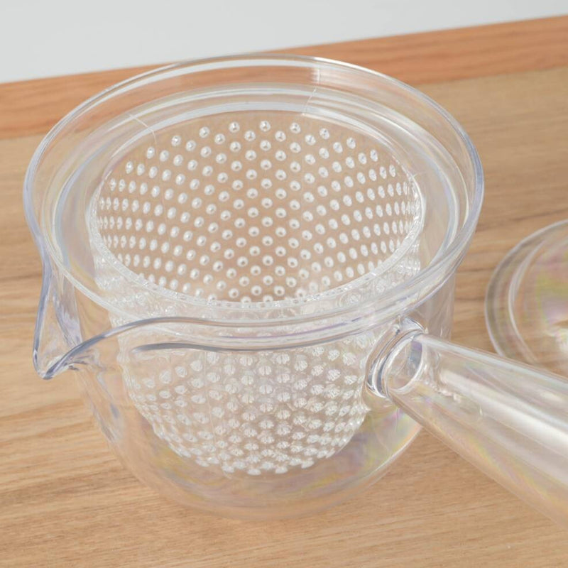 Japanese Kyusu Teapot 480ml – built-in strainer inside the clear resin body