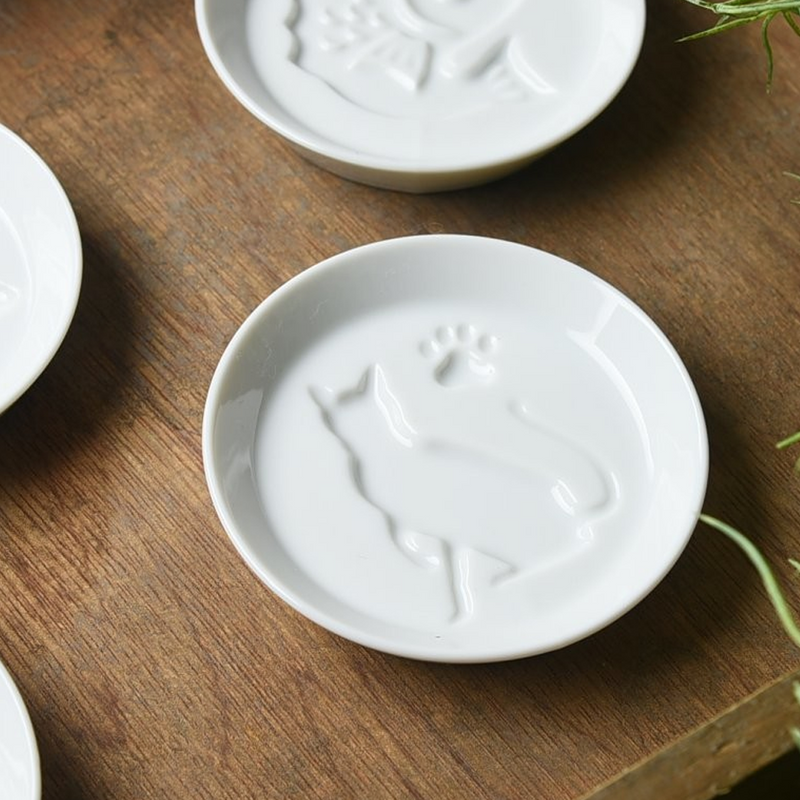 Kageasobi Playing with Shadows Cat Sauce Plate - 8cm