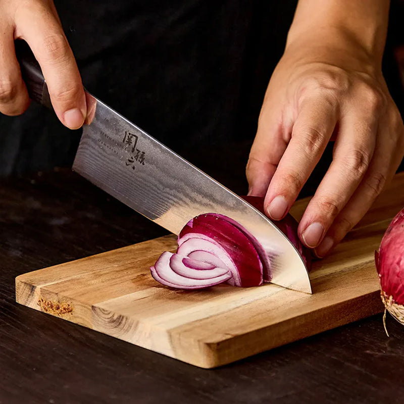 Kai Seki Magoroku 33-Layer High Carbon Damascus Santoku Knife - 165mm