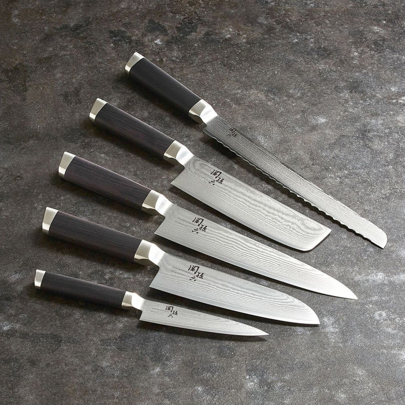 Kai Seki Magoroku 33-Layer High Carbon Damascus Santoku Knife - 165mm