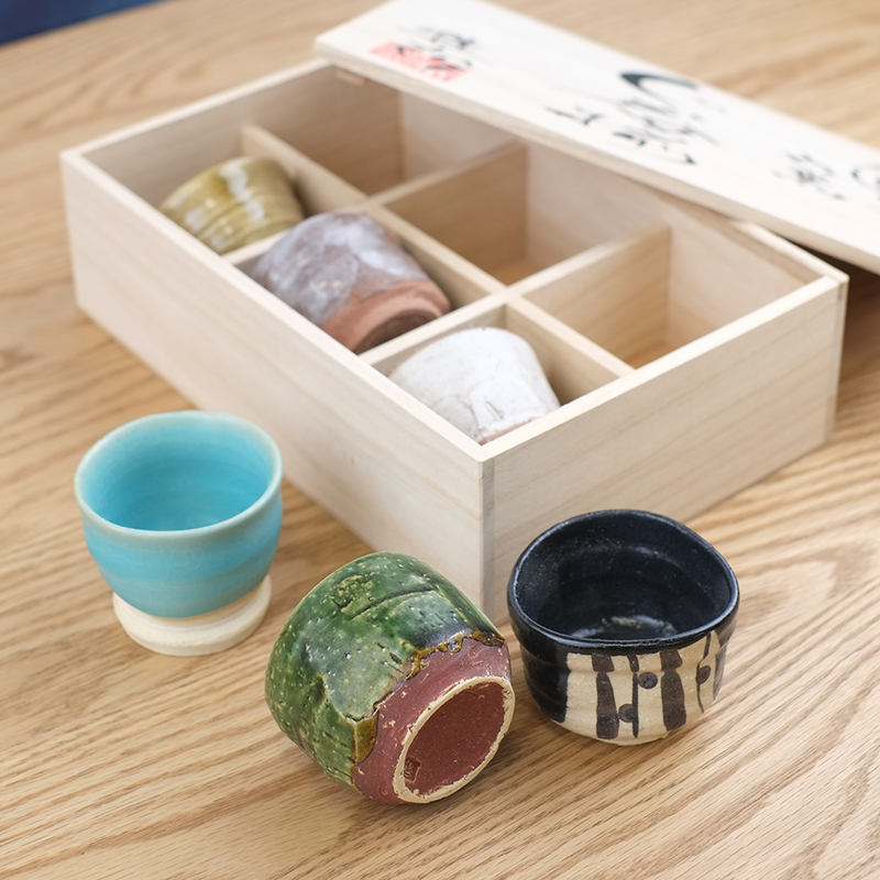 Keizan Handmade Guinomi Sake Cups - 6-Piece