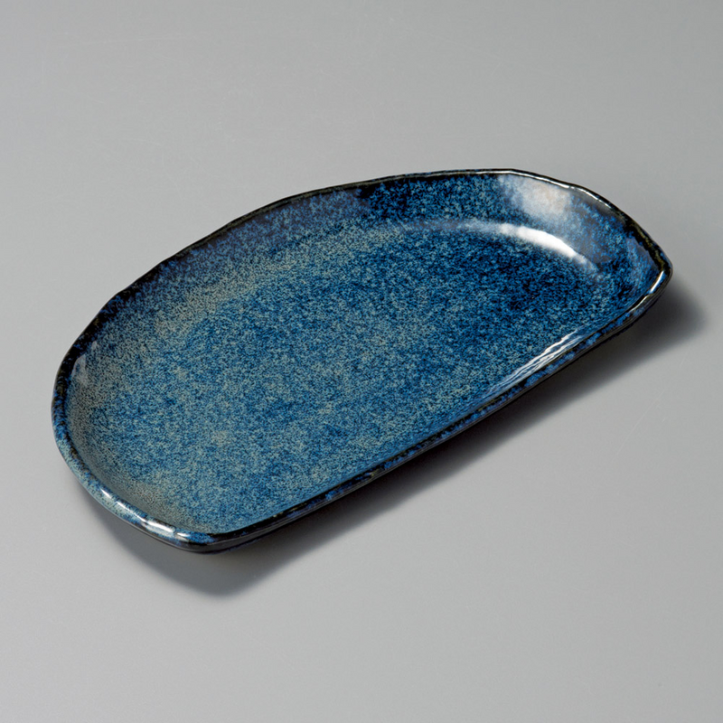 Kiln Altered Navy Crescent Shaped Plate (22cm) 1