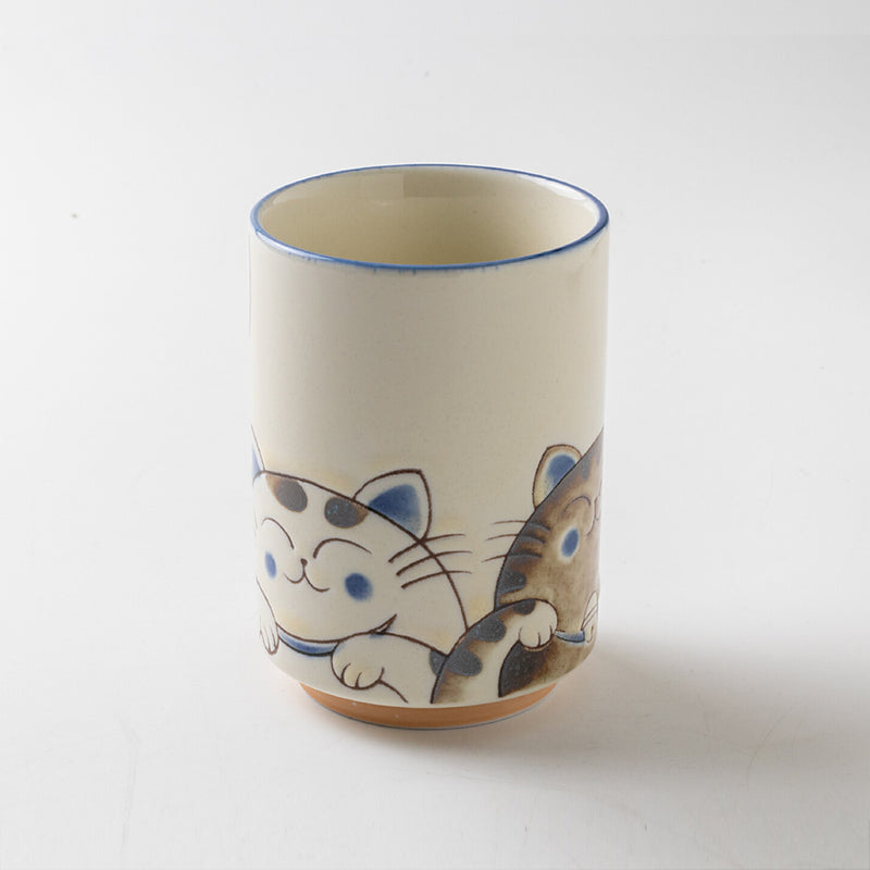 Ko-dehiki Japanese Neko Cat Teacup 270ml - smiling cat design