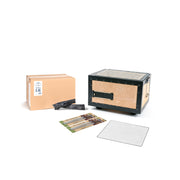 Kinka Okunoto Konro Grill Starter Set 31cm: diatomite grill, grill meshes, Miyazaki Hyuga binchotan 2kg and stainless steel skewers
