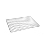 A product image of the 38cm x 22cm reusable stainless steel konro grill mesh, showing its durable woven wire construction on a white background.

