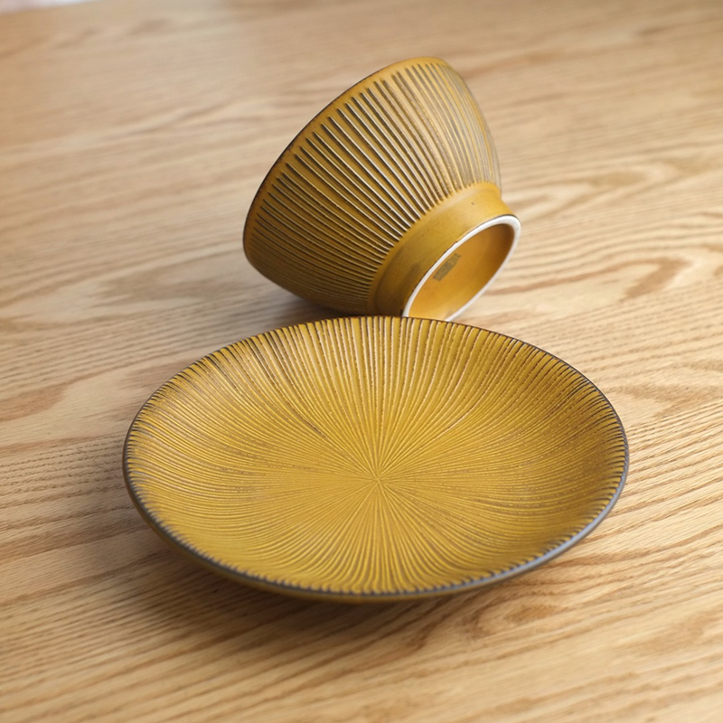 Sendan Kurawanka Dinnerware Set - Mustard & Green - 6-Piece