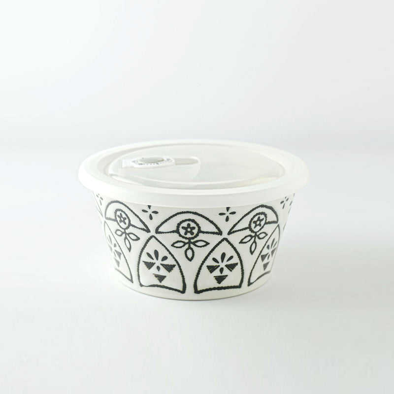 M-mode Moroccan Microwave Bowl with Lid 13.5cm - White