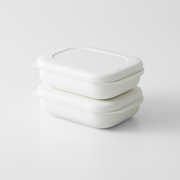 Two Marna Kiwami Freeze & Microwave Rice Containers stacked on top of each other against a clean white background.
