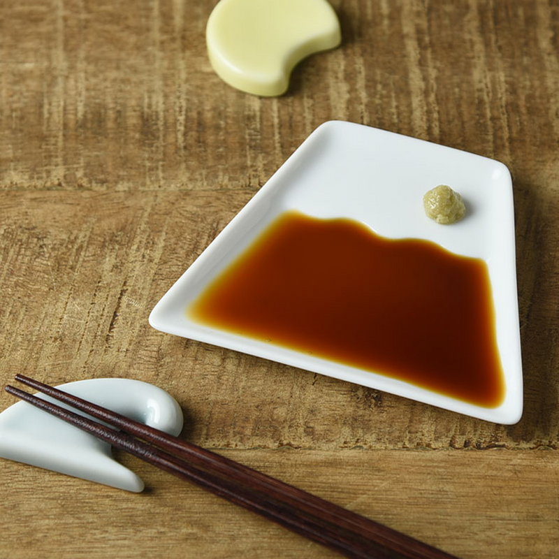 Oda Pottery Mount Fuji Moon Chopstick Rest - Yellow
