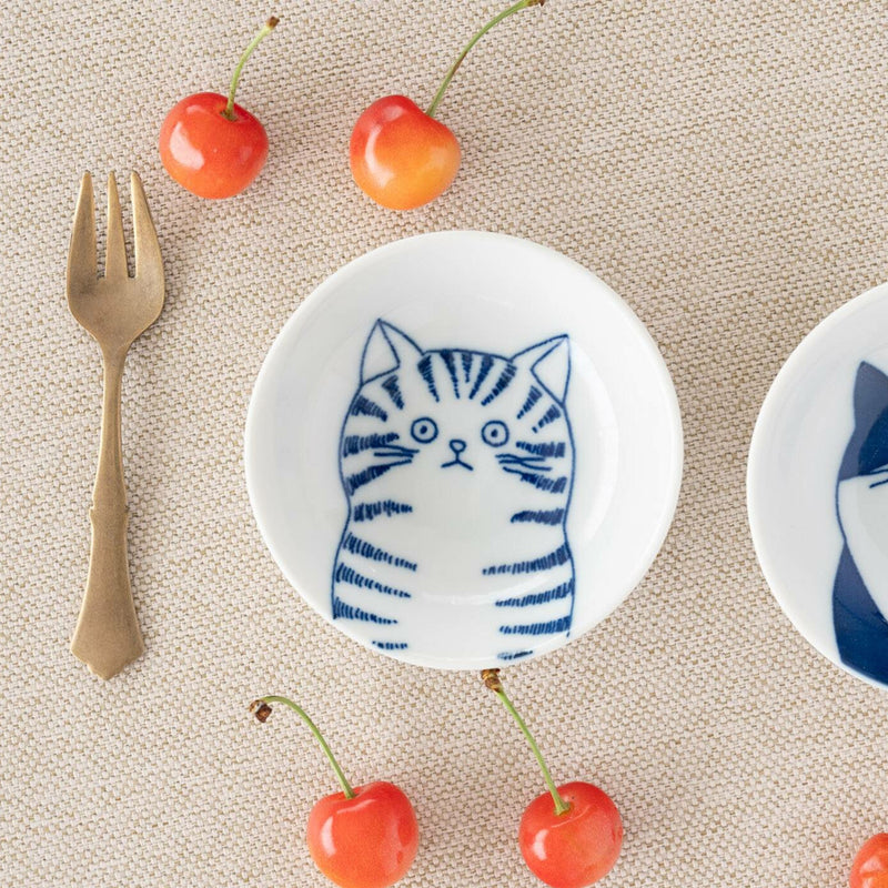 Shichita Mino Yaki Cat Dora Side Bowl - 9cm