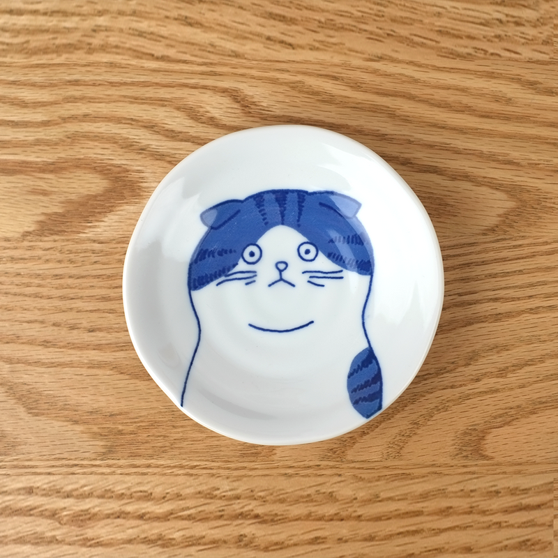 Shichita Mino Yaki Cat Scottish Side Plate - 12cm