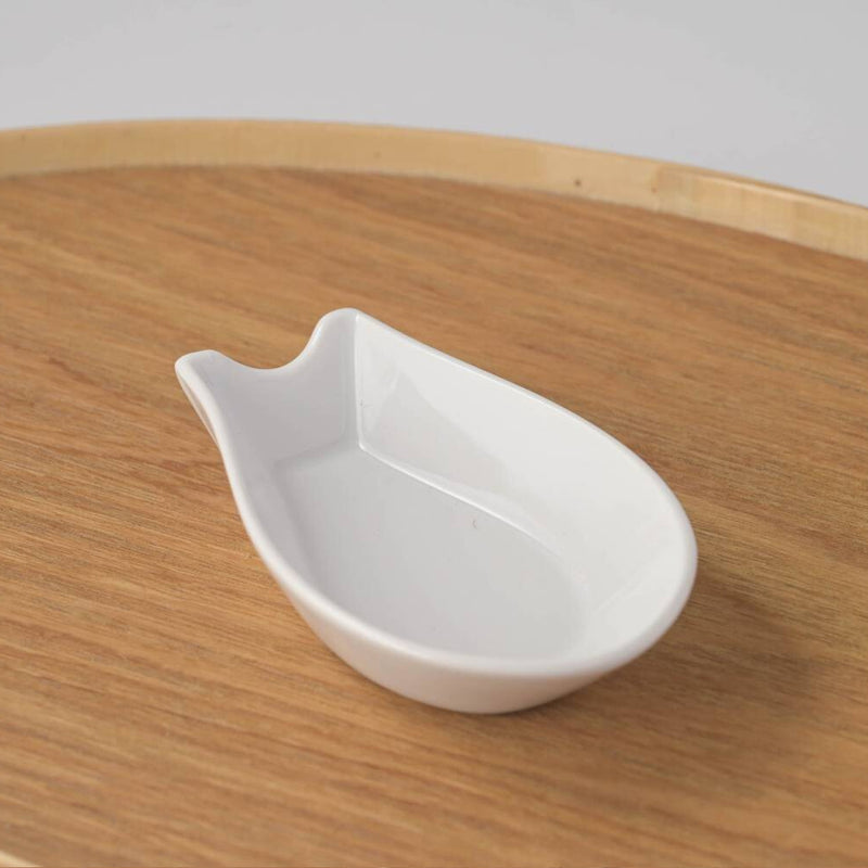 Touga Mino Yaki White Spoon and Spoon Rest Set
