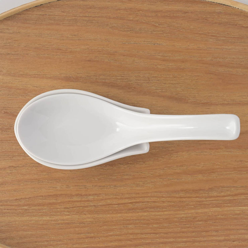 Touga Mino Yaki White Spoon and Spoon Rest Set