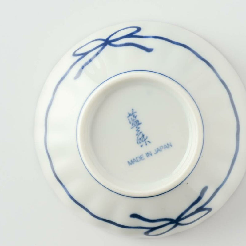 Mino Yaki Yusen Chrysanthemum Side Bowl 10.5cm Blue 1