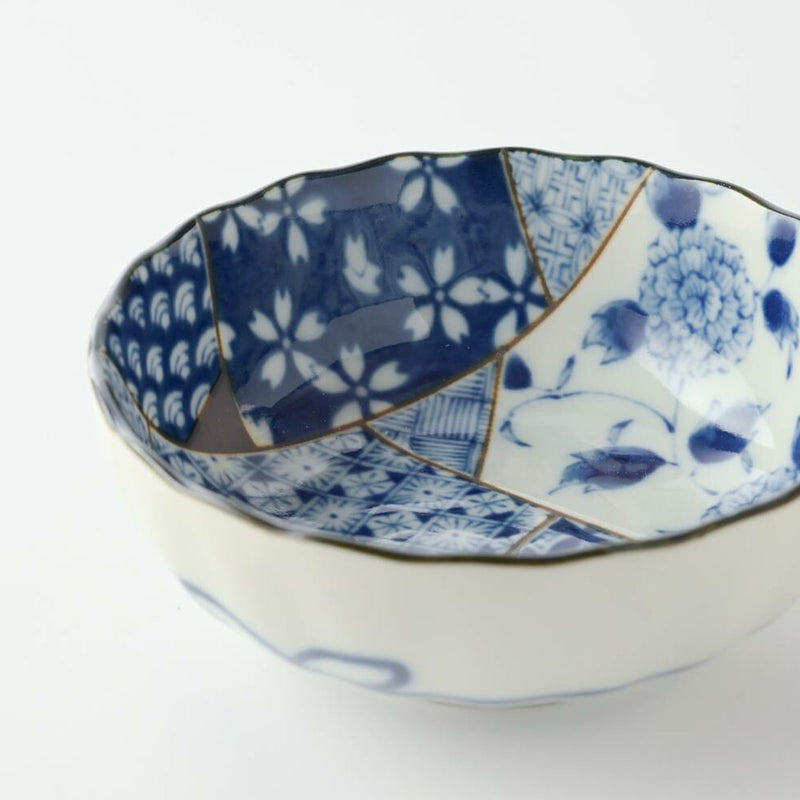 Mino Yaki Yusen Chrysanthemum Side Bowl 10.5cm Blue 2