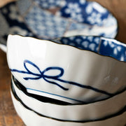 Mino Yaki Yusen Chrysanthemum Side Bowl 10.5cm Blue 5