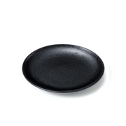 Elegant Mino Yaki dinner plate in a deep Konohiki black finish.