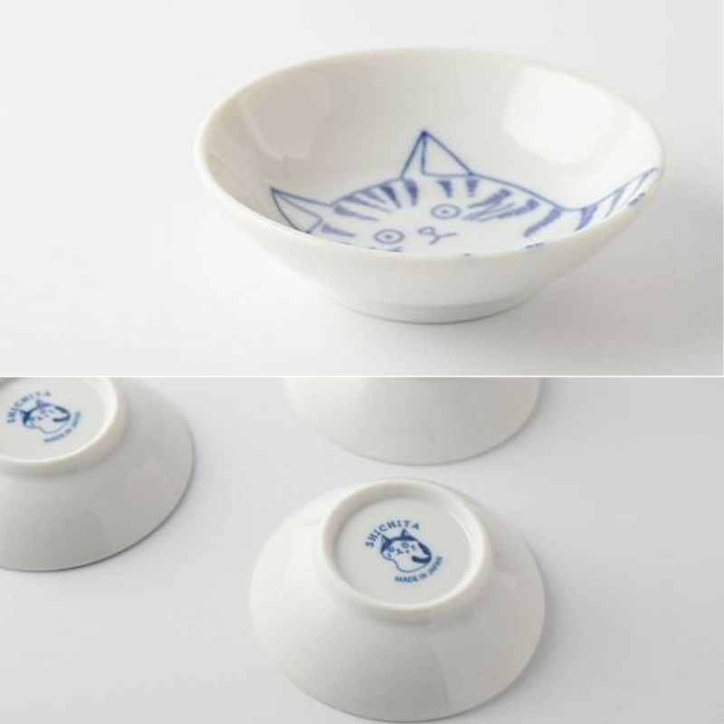 Shichita Mino Yaki Cat Dora Side Bowl (9cm) 2