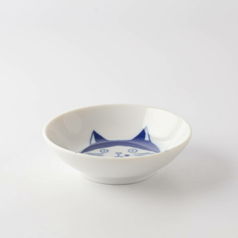 Shichita Mino Yaki Cat Nora Side Bowl (9cm) 1