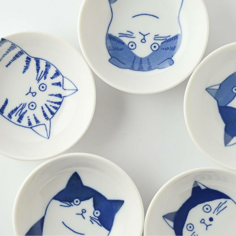 Shichita Mino Yaki Cat Nora Side Bowl (9cm) 4