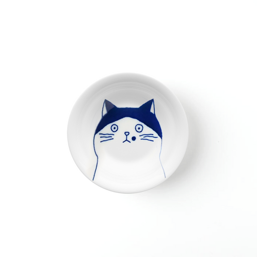 Shichita Mino Yaki Cat Nora Side Plate (12cm)