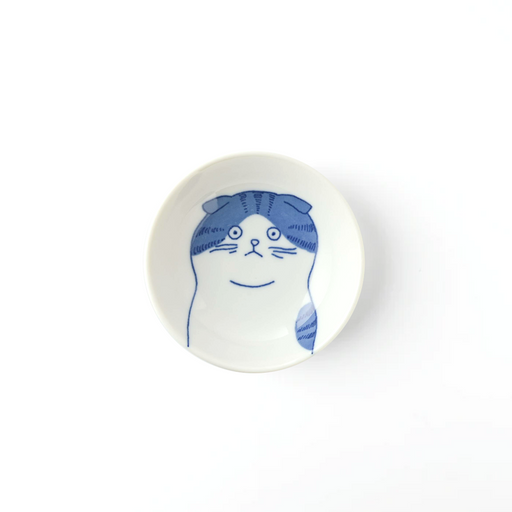 Shichita Mino Yaki Cat Scottish Side Bowl (9cm)