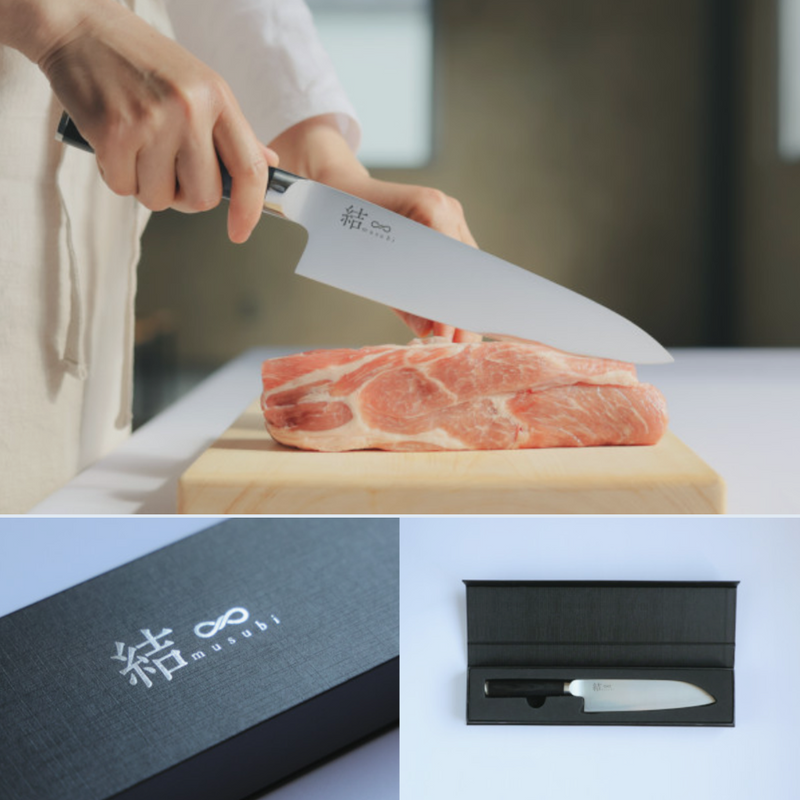 Mitsuboshi Musubi Knife Set - 180mm & 130mm (Santoku & Petty) - 2-Piece