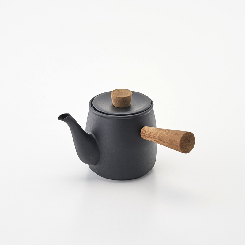 Miyaco Classic Stainless Steel Teapot 380ml Black - Made in Japan